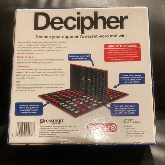 Pressman Decipher Game - Picture 2 of 3